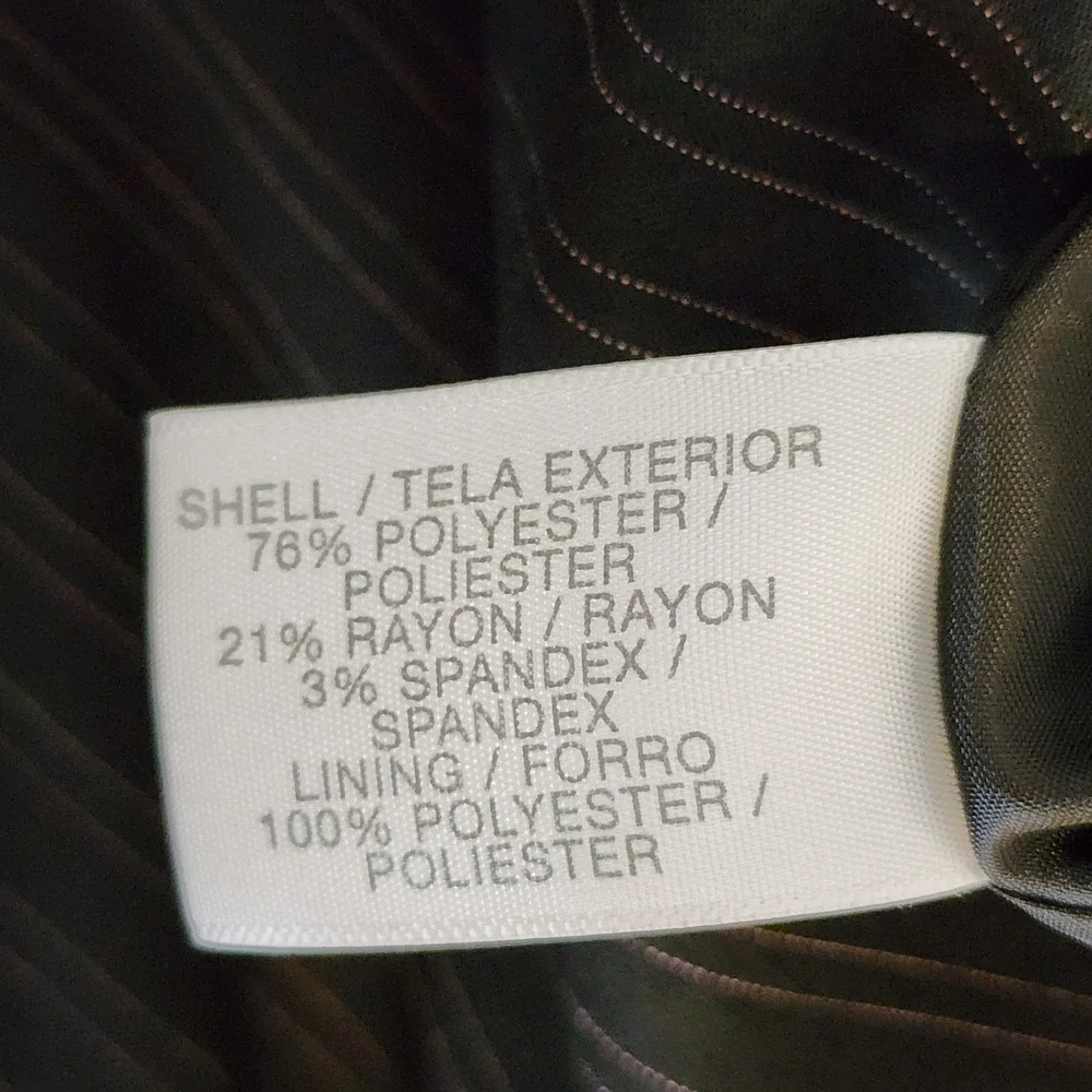 Worthington Pinstripe Skirt Suit Set Womens 12 Gray A-Line Office Business Work